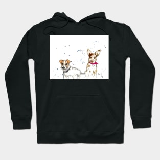 Jack Russell and Koolie portrait. Hoodie